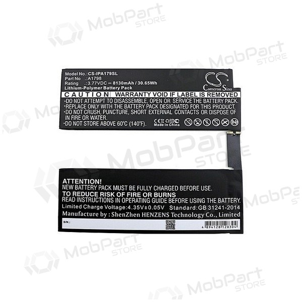 Apple iPad A1701 Pro 10.5 / iPad A1798 Pro 10.5 bateria / acumulador (8134mAh) Apple iPad A1701 Pro 10.5 / iPad A1798 Pro 10.5 bateria / acumulador (8134mAh)