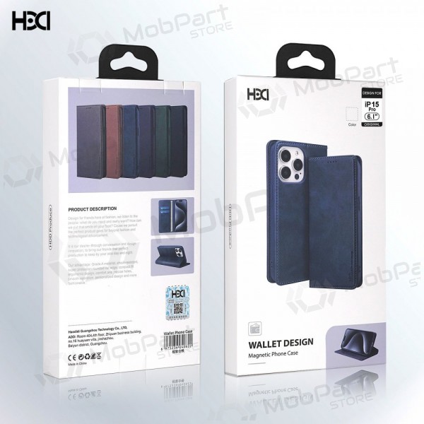 Samsung Galaxy A37 capa - HDD Magnetic Wallet Case (castanho)