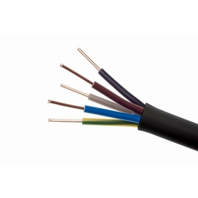 Cabo flexível Lietkabelis OMY 5x2.5 mm² de cobre PVC 100 m rolo.