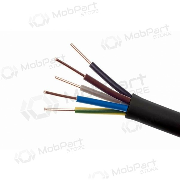 Cabo flexível Lietkabelis OMY 5x2.5 mm² de cobre PVC 100 m rolo.