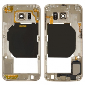Samsung G920F Galaxy S6 moldura interna (dourado) (usado Grade B, original)