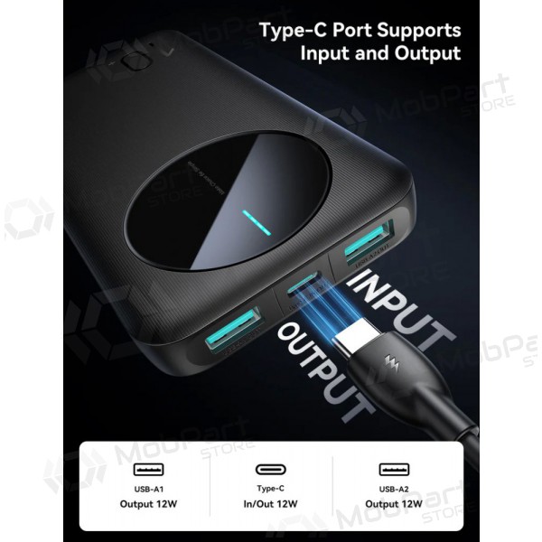 Bateria externa Power Bank Joyroom JR-PBF12 10000mAh preto Bateria externa Power Bank Joyroom JR-PBF12 10000mAh preto