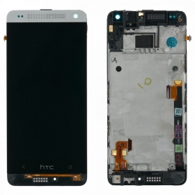 HTC One Mini (M4) ecrã (prata) (com moldura) (service pack) (original)