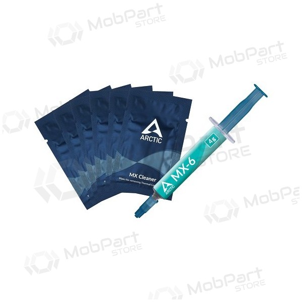 Pasta térmica ARCTIC MX-6, 4g su 6unidade. MX šluostėm Pasta térmica ARCTIC MX-6, 4g su 6unidade. MX šluostėm