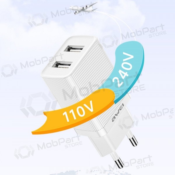 Carregador Awei C15-EU 2xUSB-A 10W branco