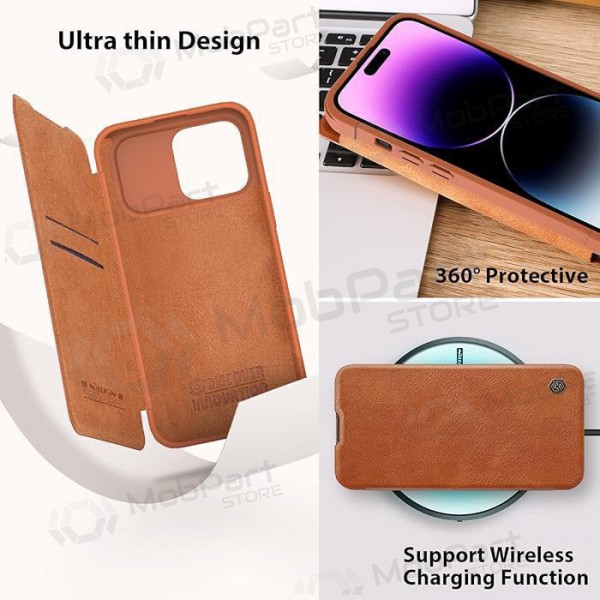 Apple iPhone 14 Plus capa „Nillkin Leather“ (marrom)