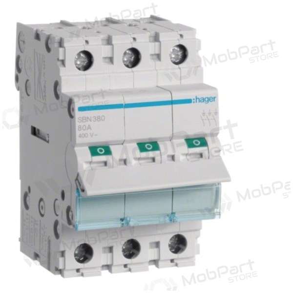 Kirtiklis Hager SBN380 (3P, 80A, 400V, 3 mod.)