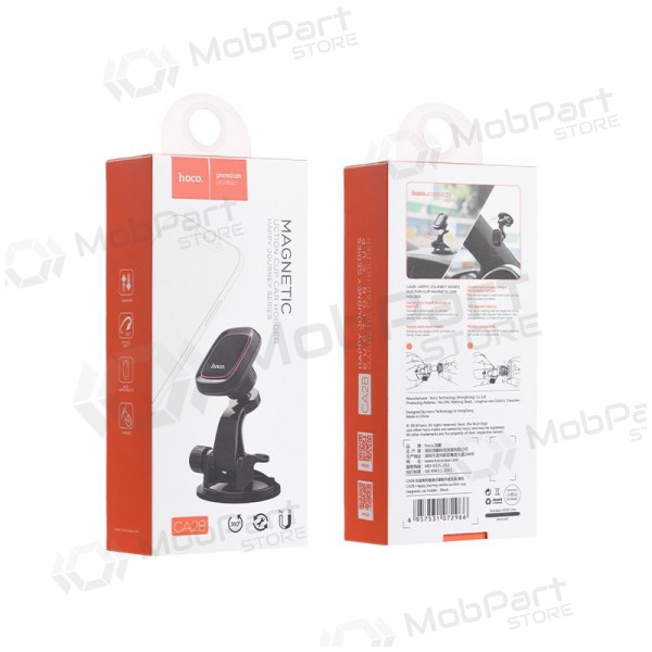 Automobilinis Universal telefono laikiklis Hoco CA28, mounted on the dashboard, magnetic, preto Automobilinis Universal telefono laikiklis Hoco CA28, mounted on the dashboard, magnetic, preto