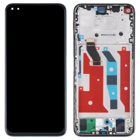 Ekranas Huawei Nova 8i/Honor 50 Lite/Honor X20 su lietimui jautriu stikliuku e rėmeliu Black ORG