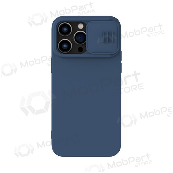Apple iPhone 15 capa „Nillkin Silicone“ (azul escuro)