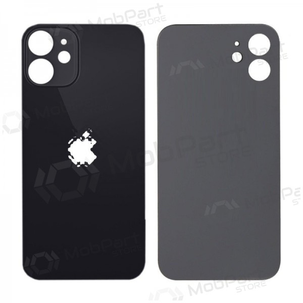 Apple iPhone 12 mini tampa traseira da bateria (preto) (bigger hole for camera) Apple iPhone 12 mini tampa traseira da bateria (preto) (bigger hole for camera)