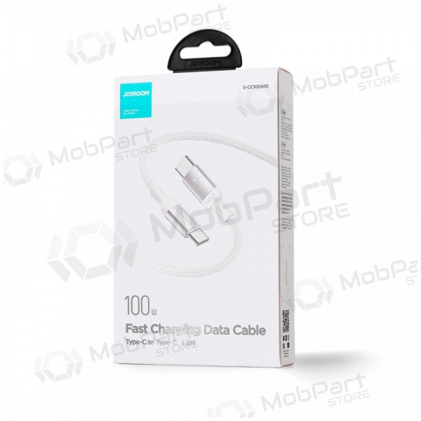 USB cabo Joyroom S-CC100A10 Type-C to Type-C 100W 1.2m branco