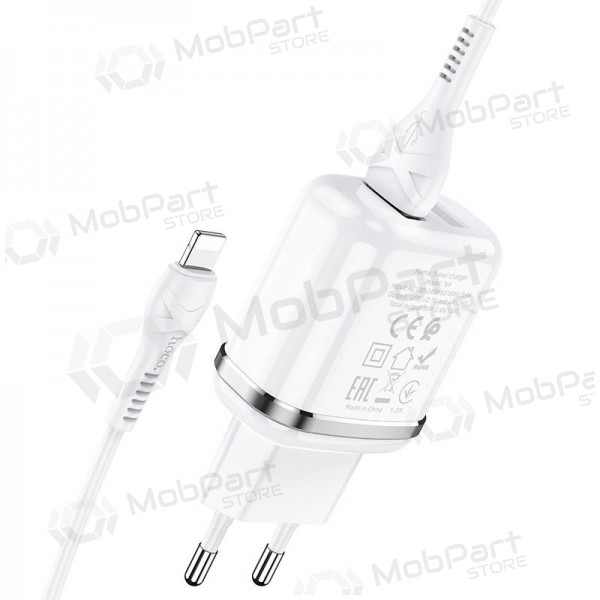 Carregador Hoco N4 X 2 USB  jungtimis + Lightning (2.4A) (branco)