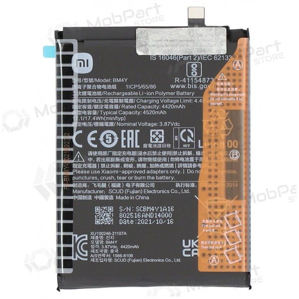 Xiaomi Poco F3, Mi 11i, Redmi K40 bateria, akumuliatorius (BM4Y) (original) Xiaomi Poco F3, Mi 11i, Redmi K40 bateria, akumuliatorius (BM4Y) (original)