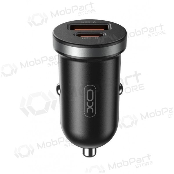 Carregador automotivo XO CC56 30 W USB-C + USB-A PD QC preto