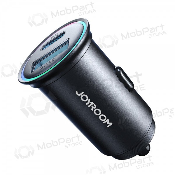 Carregador automobilinis Joyroom JR-CCN04 USB-C/USB-A 60W preto