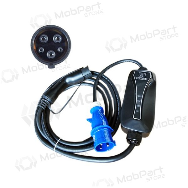 Elektromobilio nešiojamas carregador Type 1 - CEE, 6-32A, 7.2kW, 1-fazė, 5m Elektromobilio nešiojamas carregador Type 1 - CEE, 6-32A, 7.2kW, 1-fazė, 5m