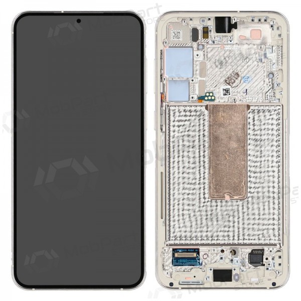 Ekranas Samsung S916 S23+ 5G su lietimui jautriu stikliuku e rėmeliu Cream original (service pack)