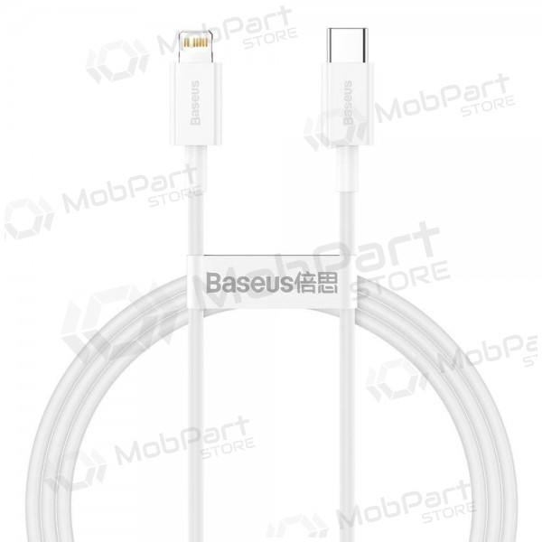 USB cabo Baseus Superior Type-C - Lightning PD 20W 1.0m (branco) CATLYS-A02