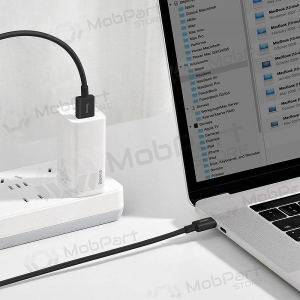 USB cabo Baseus Superior iš USB į Type-C 66W 2.0m preto CATYS-A01