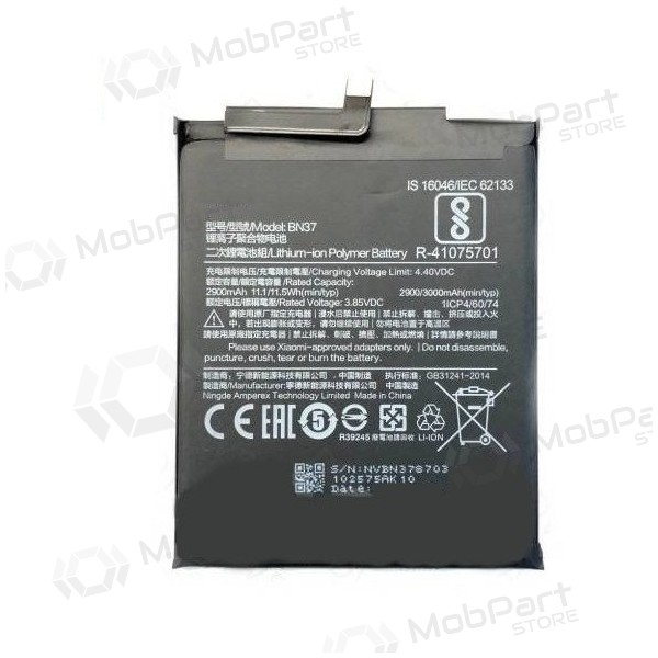 Xiaomi Redmi 6 / 6A (BN37) bateria / acumulador (3000mAh) Xiaomi Redmi 6 / 6A (BN37) bateria / acumulador (3000mAh)