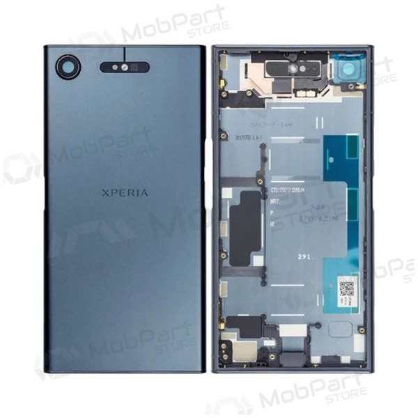 Sony G8341 Xperia XZ1 tampa traseira da bateria (azul) (usado grade C, original) Sony G8341 Xperia XZ1 tampa traseira da bateria (azul) (usado grade C, original)