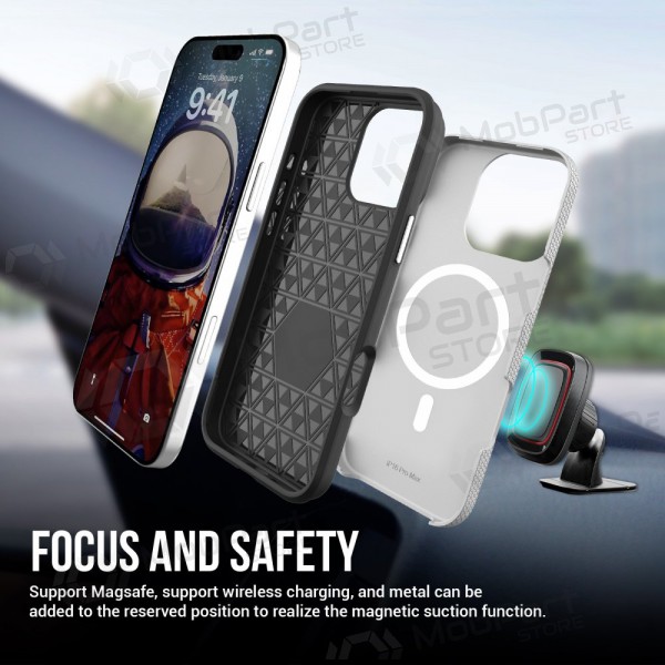 Capa Perfectionists Triangle Mag Case Apple iPhone 16 prata