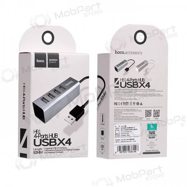 USB šakotuvas Hoco HB1 4xUSB USB šakotuvas Hoco HB1 4xUSB