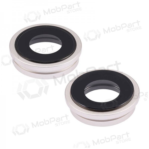 iPhone 14 / 14 Plus lente vidro da câmera (2unidade) (branco) (com moldura) iPhone 14 / 14 Plus lente vidro da câmera (2unidade) (branco) (com moldura)