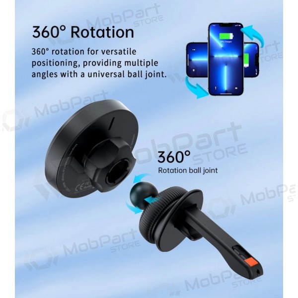 Automobilinis laikiklis-carregador Choetech T205-F MagSafe 15W preto