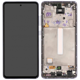 Samsung Galaxy A52 ecrã (roxo) (com moldura) (original)