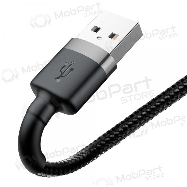 USB cabo Baseus Cafule USB-A to Lightning 1.5A 2.0m cinza-preto CALKLF-CG1