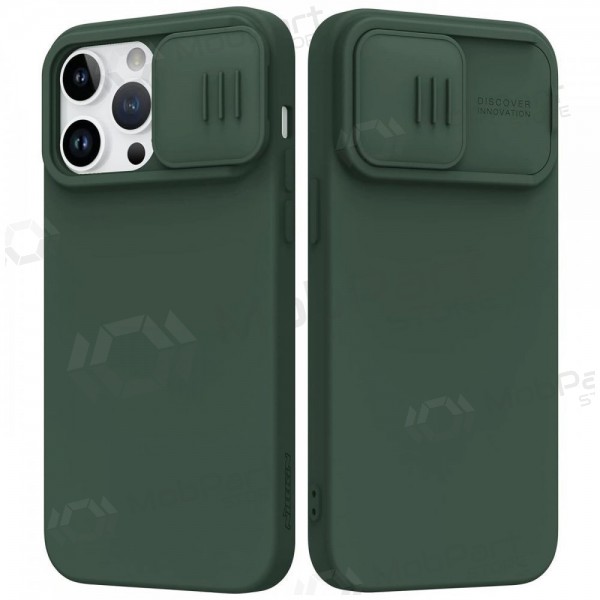 Apple iPhone 15 Pro capa „Nillkin Silicone“ (verde escuro)