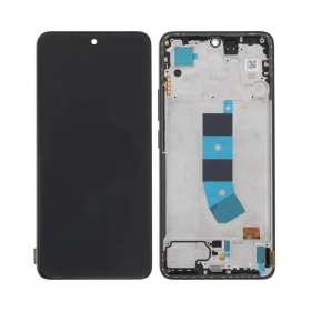 Ekranas Xiaomi Redmi Note 13 4G su lietimui jautriu stikliuku e rėmeliu Midnight Black original (service pack)