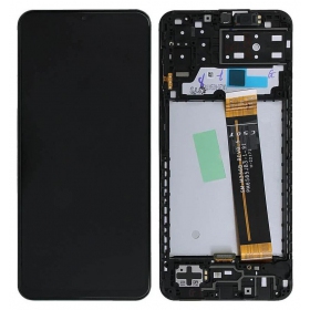 Samsung Galaxy A13 ecrã (preto) (com moldura) (original)