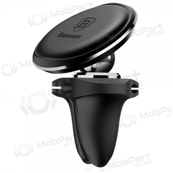 Telefono laikiklis Baseus Magnetic Air Vent With Cable Clip preto SUGX020001