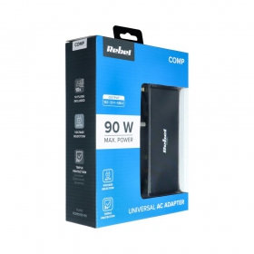 Carregador REBEL for Notebook / Laptop 90W / 18-20V (preto)