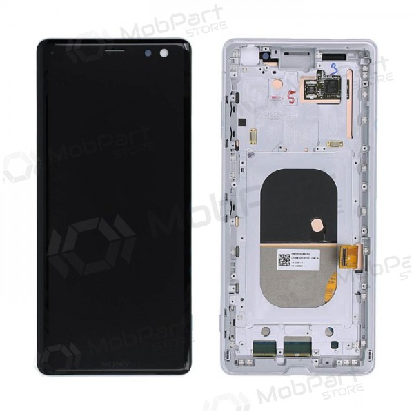 Sony Xperia XZ3 H8416 / H9436 ecrã (branco) (com moldura) (usado grade B, original) Sony Xperia XZ3 H8416 / H9436 ecrã (branco) (com moldura) (usado grade B, original)