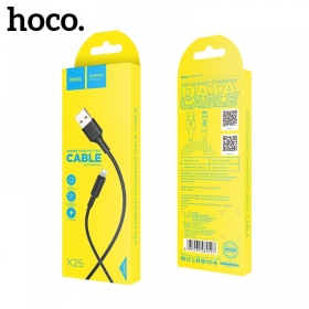 USB cabo HOCO X25 lightning 1.0m (preto)