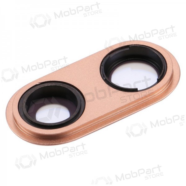 Apple iPhone 8 Plus lente vidro da câmera (dourado) (com moldura) Apple iPhone 8 Plus lente vidro da câmera (dourado) (com moldura)