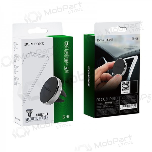 Automobilinis Universal telefono laikiklis Borofone BH8, mounted on the dashboard, magnetic, preto Automobilinis Universal telefono laikiklis Borofone BH8, mounted on the dashboard, magnetic, preto