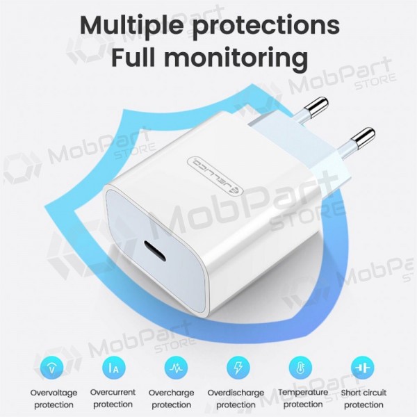 Carregador Jellico AK180 20W USB-C + USB-C to Lightning cable 1.0m branco