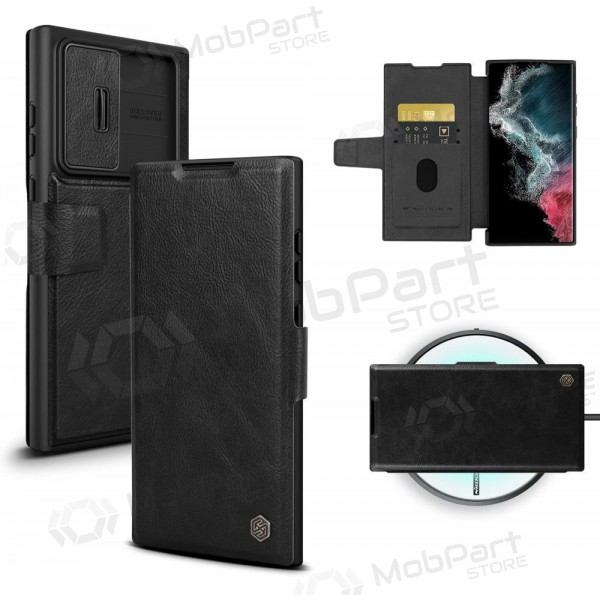 Samsung Galaxy S22 Plus capa „Nillkin Leather“ (preto)