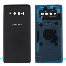 Samsung G975 Galaxy S10 Plus tampa traseira da bateria preto (Prism Black) (usado grade C, original)