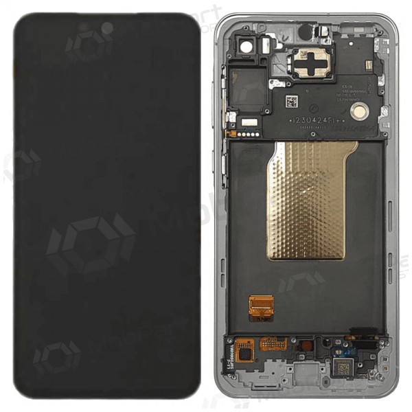 Ekranas Samsung A556 A55 5G su lietimui jautriu stikliuku e rėmeliu Awesome Iceblue original (service pack)