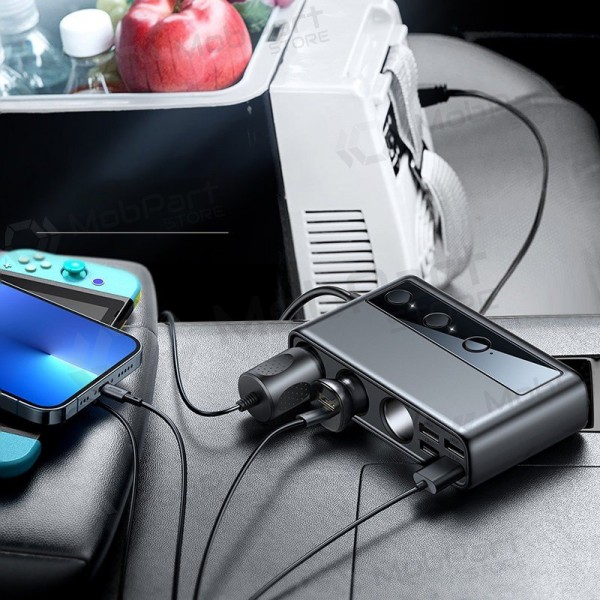 Carregador automobilinis Joyroom 9in1 154W 3x12V, PD USB Type-C, QC3.0 USB-A, 4xUSB-A JR-CL06